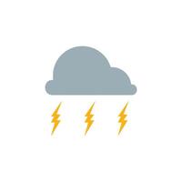 Cloud and lightning vector