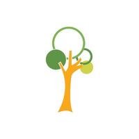 Tree circle icon vector
