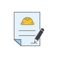 hat, document project planning icon vector