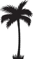 A black silhouette of a plam tree vector