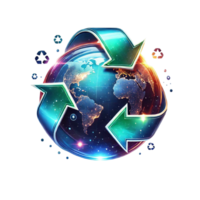 Planet Surrounded by Arrows Representing Movement and Direction png