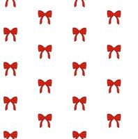 Seamless pattern with abstract red ribbons bows. graphic line background with bows in retro style. Coquette and balletcore aesthetic vector