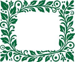 A leaf boarder composition for displaying designs and text vector