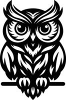 Owl Silhouette The Mysterious Shadow of Wisdom and Night vector