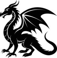 Dragon Silhouette A Mythical Art Collection vector