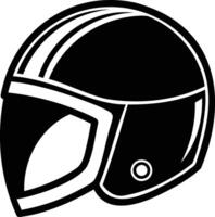 Helmet Silhouette Bold and Protective Gear Design vector