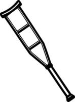Crutch Silhouette Symbol of Support and Mobility vector
