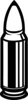 Bullet Silhouette Precision in Minimalist Design vector