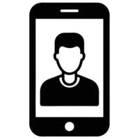 Call for Remote Work Silhouette vector