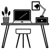 Minimal Distraction Silhouette Isolated vector