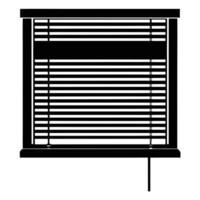 Window Blinds Silhouette Isolated on White vector