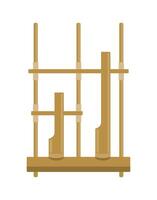 Angklung or Sundanese traditional music instrument made of bamboo vector