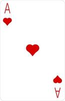 Ace of hearts playing card. vector