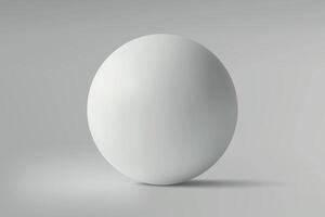 3d White sphere on a gray gradient vector