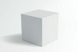 3d isometric White cube vector