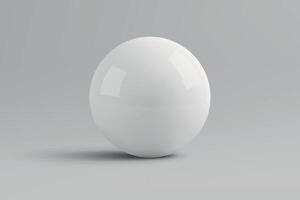 White sphere on a gray background vector