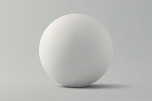 3d isometric White sphere on a gray gradient background vector