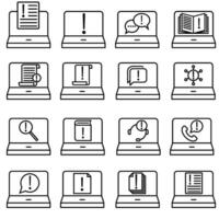 Info icon set. Help desk illustration sign collection. Documentation symbol. vector