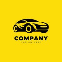 modern car logo design template on yellow background vector