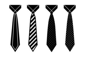 Set of different styles of ties art design vector