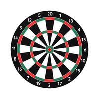 Classic Dartboard with Numbered Segments Illustration vector