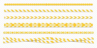 Yellow Warning Tape Patterns and Designs vector