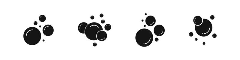 Bubble Icons in Minimalist Black Design vector
