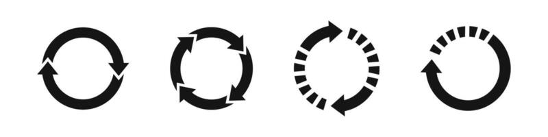 Set of Circular Arrow Icons Set vector
