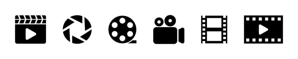 and Media Flat Icon Set vector