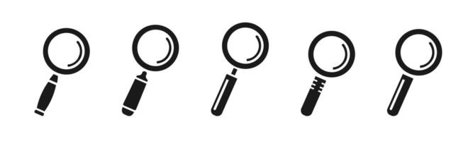 Set of Magnifying Glass Icon Designs Set vector