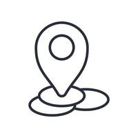 map marker icon. .Editable stroke.linear style sign for use web design,logo.Symbol illustration. vector