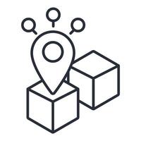 tracking icon. .Editable stroke.linear style sign for use web design,logo.Symbol illustration. vector