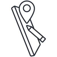 edit location icon. .Editable stroke.linear style sign for use web design,logo.Symbol illustration. vector