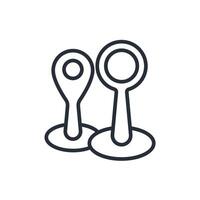 pin marker icon. .Editable stroke.linear style sign for use web design,logo.Symbol illustration. vector