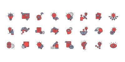 Creativity icon set...Editable stroke.linear style sign for use web design,logo.Symbol illustration. vector