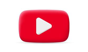 3D Play Button Icon vector