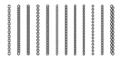 Various Chain Link Patterns in Design Set vector