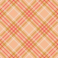 Textile DesignTextile Fabric Check Pattern in Peach, Red, and Brown vector