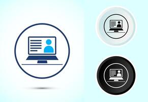 Online training icon design illustration, Webinar icon for website design, logo, app, template, ui vector