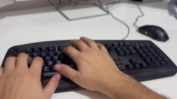 Person Typing on a Computer Keyboard video
