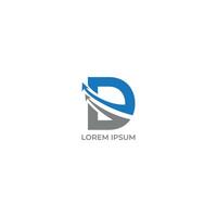 D Simple Minimalist Uprising Logo Design vector