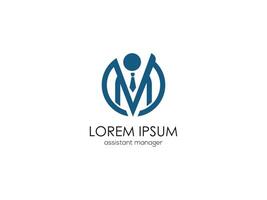 Assistant Manager logo Simple Elegant Flat Minimal Design vector