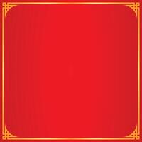 gold frame square 1 line border corner red background for copy space text vector