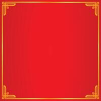 gold frame border 1 line corner red background for copy space text vector