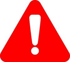 Red danger attention warning sign with exclamation mark alert icon isolated on white background vector