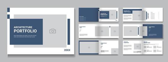 Architecture Portfolio Landscape, interior or architecture portfolio layout vector