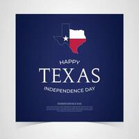 Happy Texas Independence Day design with texas state outline and bold text for national celebration and festive event. vector
