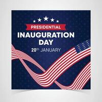 Presidential Inauguration Day design with dynamic red, white, and blue stripes for national celebration on 20th January vector
