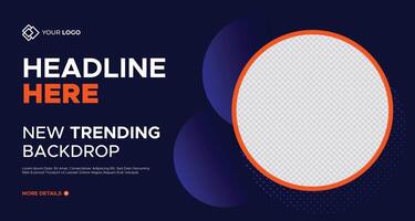 abstract geometric design with dark blue and orange accents for modern digital backdrop and creative visuals vector