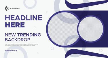 modern abstract design with circles and flowing lines in a clean blue and purple color scheme for digital backdrop design vector